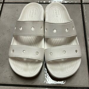 Crocs Women's White Slide Sandals